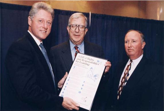 President Bill Clinton, Albert Shanker, Ed McElroy President Bill Clinton, Albert Shanker, Ed McElroy