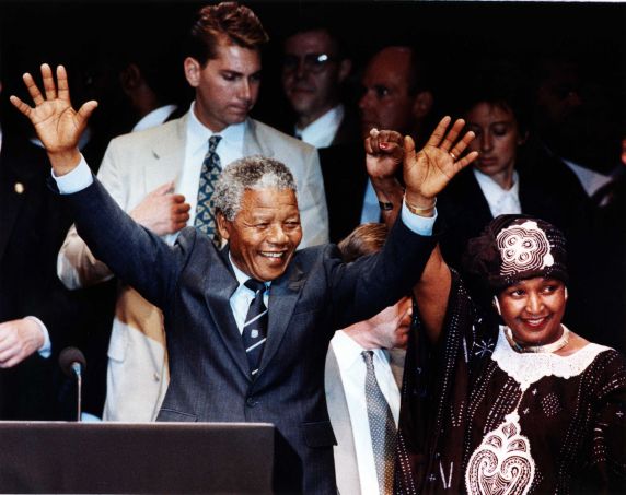 (11473) Nelson Mandela, Winnie Mandela, Detroit, Michigan, 1990 (11473) Nelson Mandela, Winnie Mandela, Detroit, Michigan, 1990