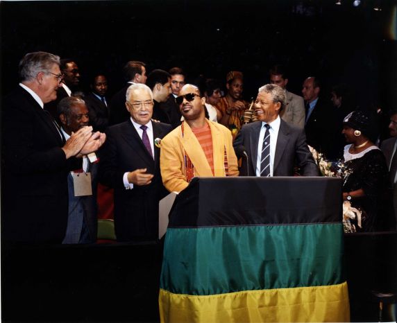 (11474) Mandela, Young, Keith, Bieber, Wonder, Detroit, Michgan, 1990 (11474) Mandela, Young, Keith, Bieber, Wonder, Detroit, Michgan, 1990