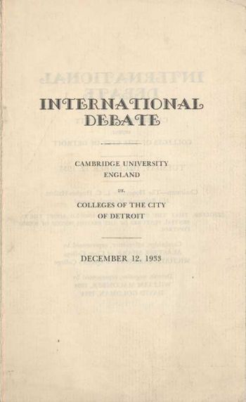 Program, Colleges of the City of Detroit Program, Colleges of the City of Detroit