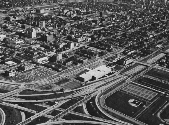 Campus, aerial view, Detroit, Michigan Campus, aerial view, Detroit, Michigan