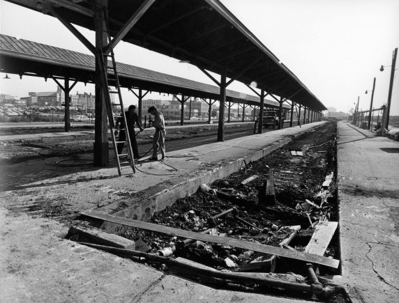 (2447) Buildings, Transportation, Trains, Grand Trunk Railroad Station, Detroit, 1973 (2447) Buildings, Transportation, Trains, Grand Trunk Railroad Station, Detroit, 1973