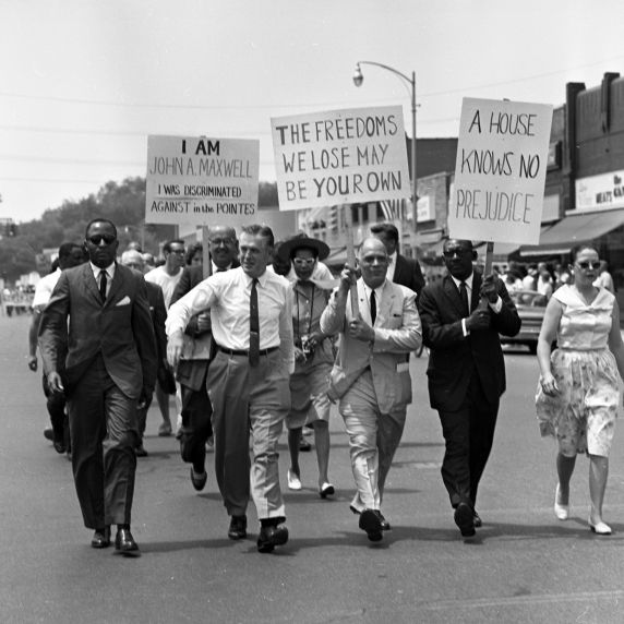 (25370) Civil Rights, Demonstrations, Grosse Pointe, Michigan, 1963 (25370) Civil Rights, Demonstrations, Grosse Pointe, Michigan, 1963