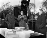 (25925) Buildings, McGregor Memorial, Groundbreaking, Hilberry, Neef, 1956 (25925) Buildings, McGregor Memorial, Groundbreaking, Hilberry, Neef, 1956