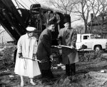 (25927) Buildings, McGregor Memorial, Groundbreaking, Neef, Hilberry, 1956 (25927) Buildings, McGregor Memorial, Groundbreaking, Neef, Hilberry, 1956