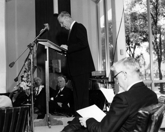 (25933) Buildings, McGregor Memorial, Dedication, 1958 (25933) Buildings, McGregor Memorial, Dedication, 1958