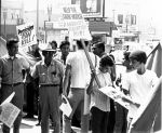 (275) Larry Itliong surveys a picket line (275) Larry Itliong surveys a picket line