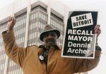 (28049) Demonstrations, Recall Campaigns, Mayor Dennis Archer, Detroit, 1998 (28049) Demonstrations, Recall Campaigns, Mayor Dennis Archer, Detroit, 1998