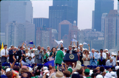 (28107) McEntee and Clinton at Health Care Rally (28107) McEntee and Clinton at Health Care Rally