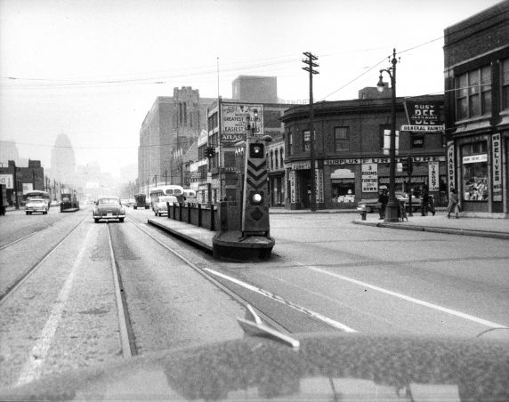(2848) Streetcars, Gratiot Ave, Russell Street, Detroit, Michigan 1956 (2848) Streetcars, Gratiot Ave, Russell Street, Detroit, Michigan 1956