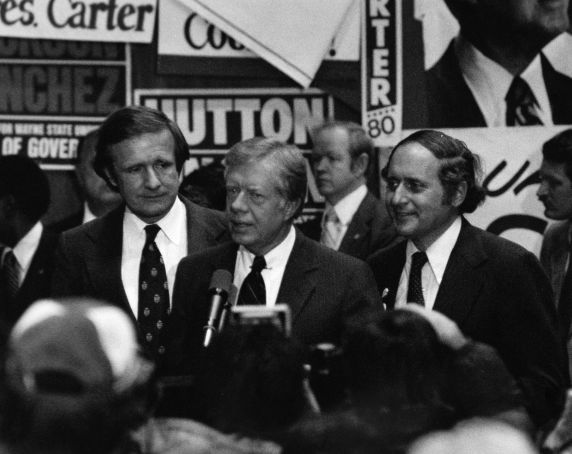 (28779) Presidents, Jimmy Carter, Riegle, Levin, Detroit, 1980 (28779) Presidents, Jimmy Carter, Riegle, Levin, Detroit, 1980