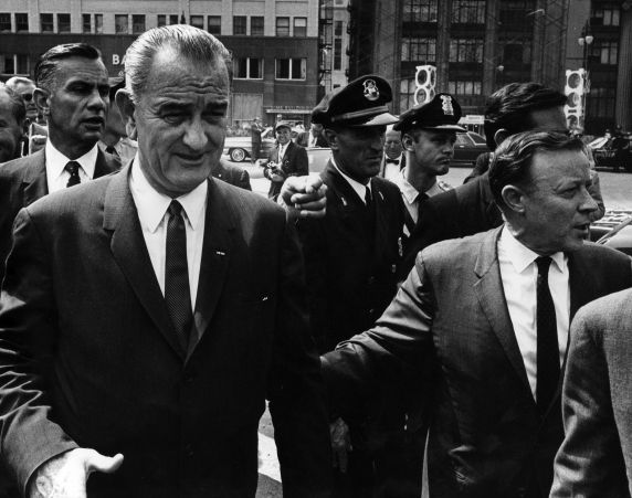 (28832) Presidents, Lyndon Johnson, Walter Reuther, Labor Day, 1964 (28832) Presidents, Lyndon Johnson, Walter Reuther, Labor Day, 1964