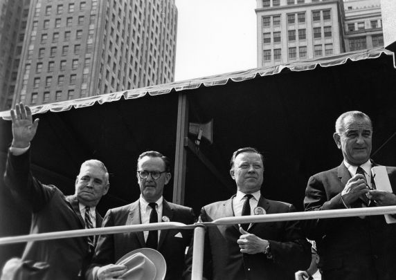 (28834) Presidents, Lyndon Johnson, Walter Reuther, Labor Day, 1964 (28834) Presidents, Lyndon Johnson, Walter Reuther, Labor Day, 1964