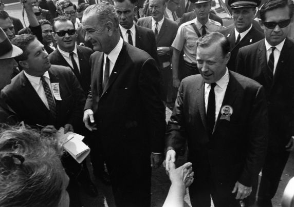 (28835) Presidents, Lyndon Johnson, Walter Reuther, Labor Day, 1964 (28835) Presidents, Lyndon Johnson, Walter Reuther, Labor Day, 1964