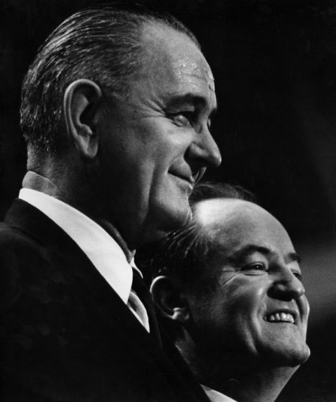 (28840) Presidents, Lyndon Johnson, Hubert Humphrey, Atlantic City, 1964 (28840) Presidents, Lyndon Johnson, Hubert Humphrey, Atlantic City, 1964
