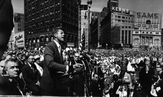 (28842) Political Campaigns, John Kennedy, Detroit, 1960 (28842) Political Campaigns, John Kennedy, Detroit, 1960