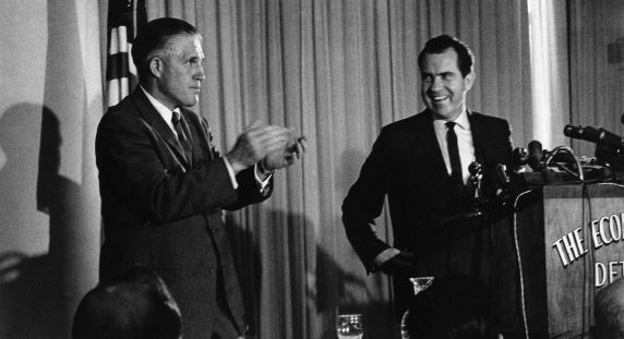 (28863) Presidents, Richard Nixon, George Romney, Economic Club of Detroit, 1960s (28863) Presidents, Richard Nixon, George Romney, Economic Club of Detroit, 1960s
