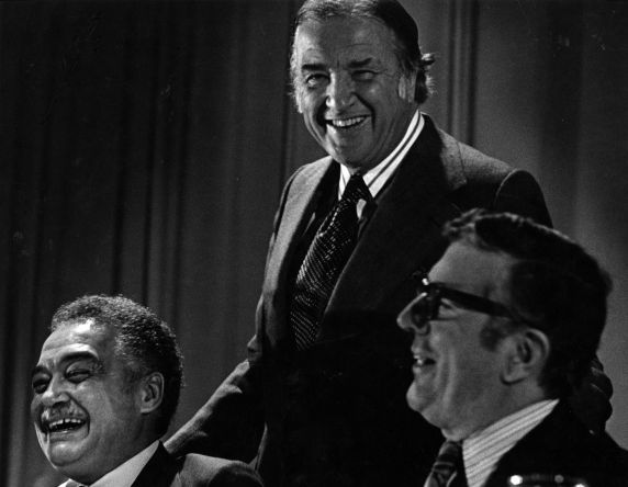 (28883) Coleman Young, Henry Ford II, Leonard Woodcock, 1970s (28883) Coleman Young, Henry Ford II, Leonard Woodcock, 1970s