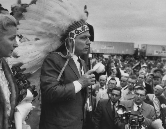 (29133) Jimmy Hoffa, Campaigns, Teamsters, Detroit, 1959 (29133) Jimmy Hoffa, Campaigns, Teamsters, Detroit, 1959