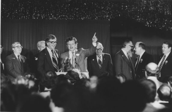 (29154) Senator Edward Kennedy and AFT President Albert Shanker (29154) Senator Edward Kennedy and AFT President Albert Shanker