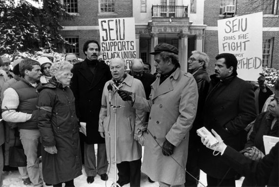 (29232) John Sweeny, Demonstration at South African Embassy, Washington, D.C., 1985 (29232) John Sweeny, Demonstration at South African Embassy, Washington, D.C., 1985