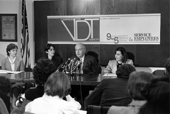 (29236) John Sweeney, 9 to 5, Video Display Terminal (VDT) Press Conference, Washington, D.C., 1984 (29236) John Sweeney, 9 to 5, Video Display Terminal (VDT) Press Conference, Washington, D.C., 1984