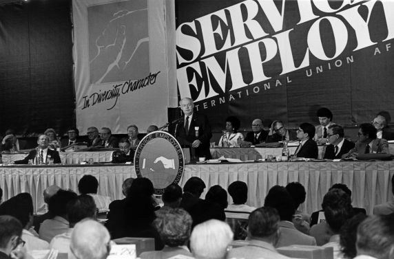 (29238) John Sweeney, SEIU 18th Annual Convention, Dearborn, Michigan, 1984 (29238) John Sweeney, SEIU 18th Annual Convention, Dearborn, Michigan, 1984