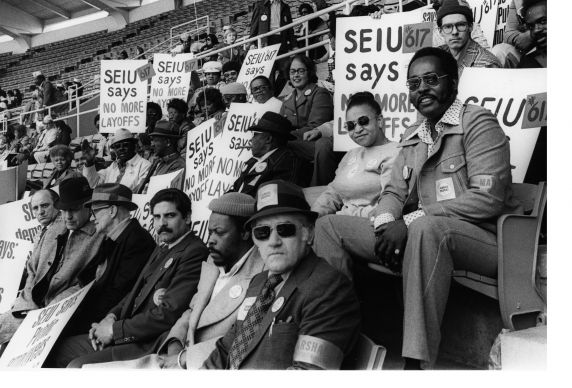 (29322) Local 617, Rally for Jobs Now, Robert F. Kennedy Stadium, Washington, D.C., 1975 (29322) Local 617, Rally for Jobs Now, Robert F. Kennedy Stadium, Washington, D.C., 1975