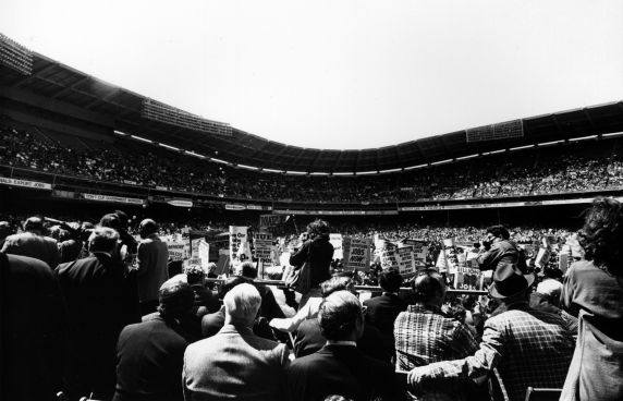 (29324) Crowd, Rally for Jobs Now, Robert F. Kennedy Stadium, Washington, D.C., 1975 (29324) Crowd, Rally for Jobs Now, Robert F. Kennedy Stadium, Washington, D.C., 1975