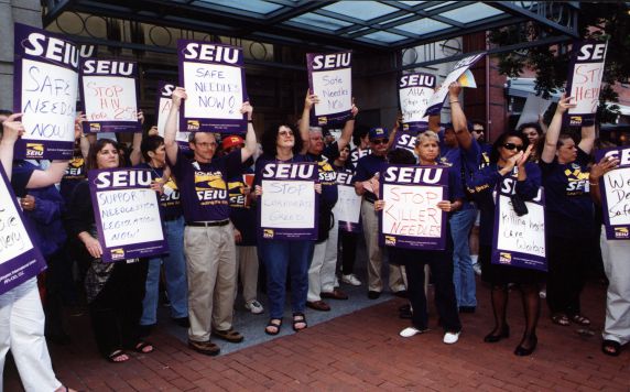 (29462) Demonstrators, Needlestick Rally, American Hospital Association, Legislative Conference, Washington, D.C., 1999 (29462) Demonstrators, Needlestick Rally, American Hospital Association, Legislative Conference, Washington, D.C., 1999