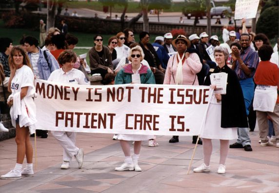 (29475) "Money is not the Issue, Patient Care Is," Nurse March, Washington, D.C., 1996 (29475) "Money is not the Issue, Patient Care Is," Nurse March, Washington, D.C., 1996