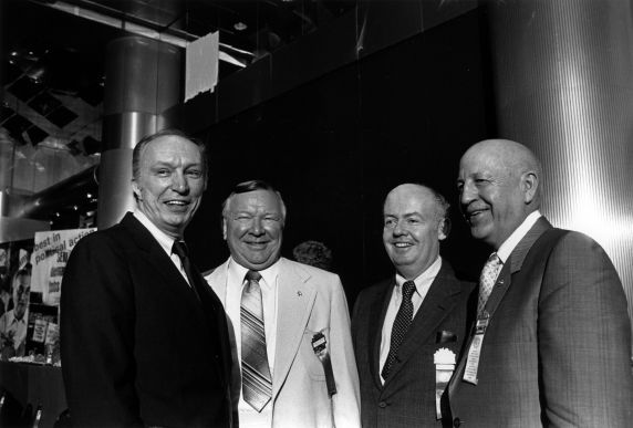 (29534) Tom Donahue, Richard Cordtz, John Sweeney, George Hardy, SEIU Convention, New York, New York, 1980 (29534) Tom Donahue, Richard Cordtz, John Sweeney, George Hardy, SEIU Convention, New York, New York, 1980