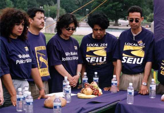 (29793) Participants, Justice for Janitors Day Fast on Immigration, Washington, D.C., 2001 (29793) Participants, Justice for Janitors Day Fast on Immigration, Washington, D.C., 2001