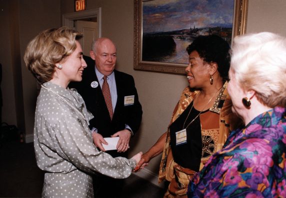(30389) Hillary Clinton, John Sweeney, Ophelia McFadden, Washington, D.C., 1993 (30389) Hillary Clinton, John Sweeney, Ophelia McFadden, Washington, D.C., 1993