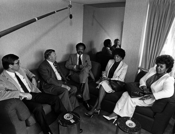 (30401) Richard Cordtz, Jesse Jackson, Ophelia McFadden, Behind the Scenes, 1981 (30401) Richard Cordtz, Jesse Jackson, Ophelia McFadden, Behind the Scenes, 1981