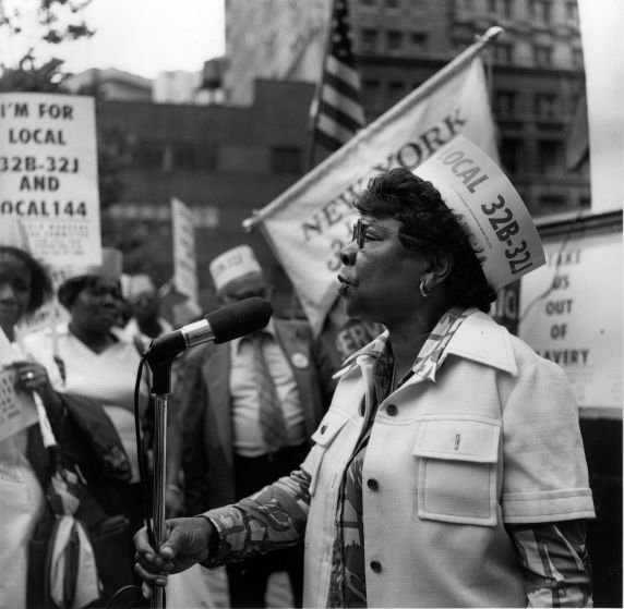 (30562) Locals 32B-32J and 144, Home Attendants, Rally, 1981 (30562) Locals 32B-32J and 144, Home Attendants, Rally, 1981