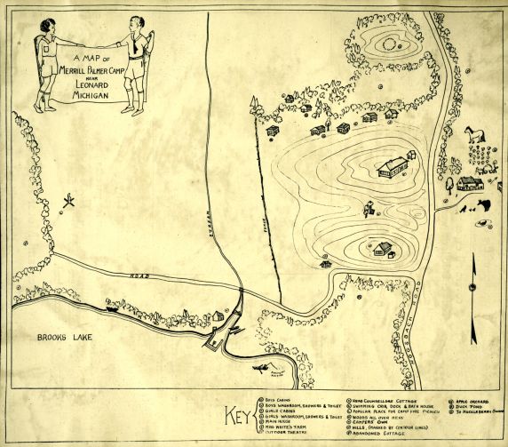 Walter P. Reuther Library (32347) A Map of Merrill Palmer Camp Near