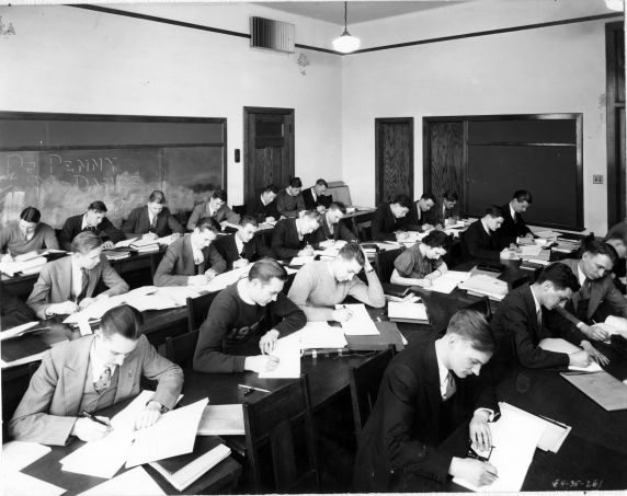 (6689) Classrooms, Interiors, Old Main, 1935 (6689) Classrooms, Interiors, Old Main, 1935