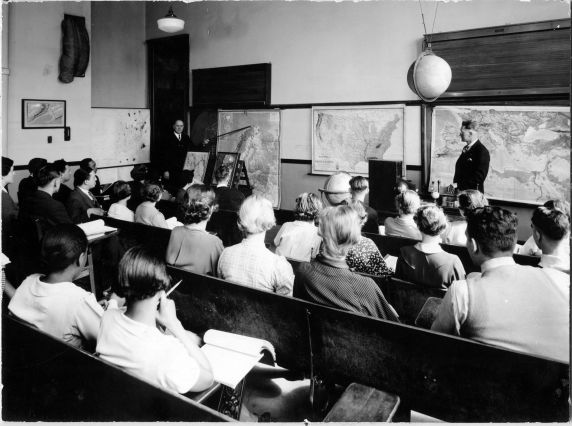 (6692) Classrooms, Interiors, Old Main, 1935 (6692) Classrooms, Interiors, Old Main, 1935