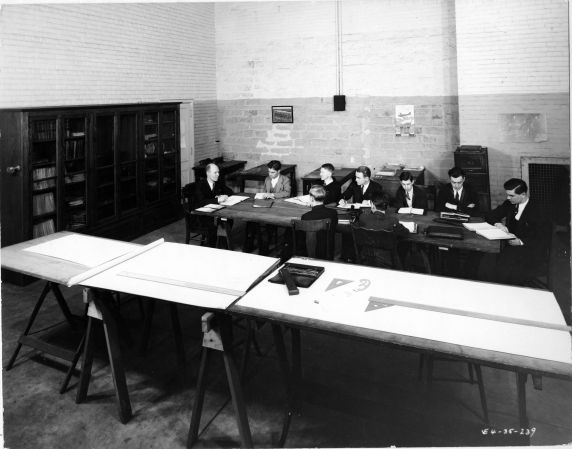 (6695) Classrooms, Interiors, Old Main, 1935 (6695) Classrooms, Interiors, Old Main, 1935