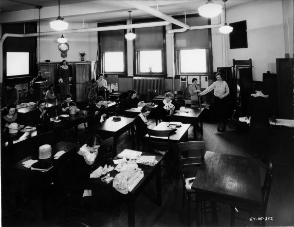 (6701) Classrooms, Interiors, Old Main, 1935 (6701) Classrooms, Interiors, Old Main, 1935