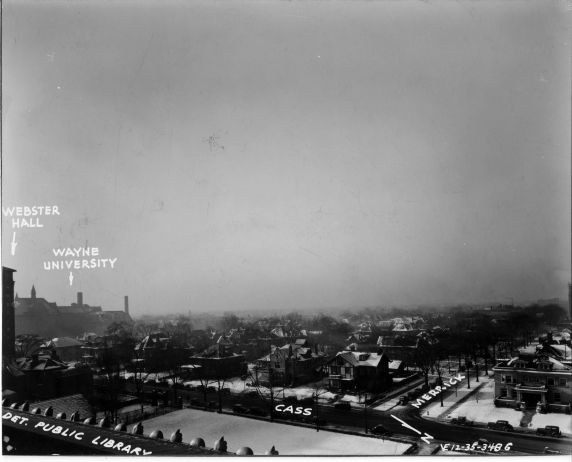 (6717) Campus Scenes, Cass Avenue, Second Avenue, 1935 (6717) Campus Scenes, Cass Avenue, Second Avenue, 1935