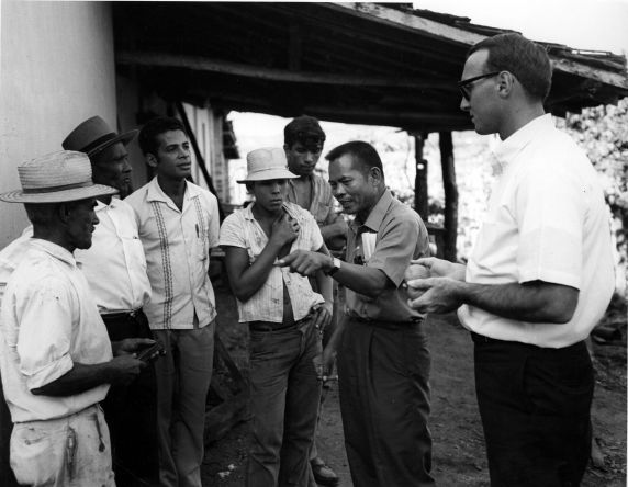 (7446) Larry Itliong and Dick Ginnold speak with Brazilian farm workers (7446) Larry Itliong and Dick Ginnold speak with Brazilian farm workers