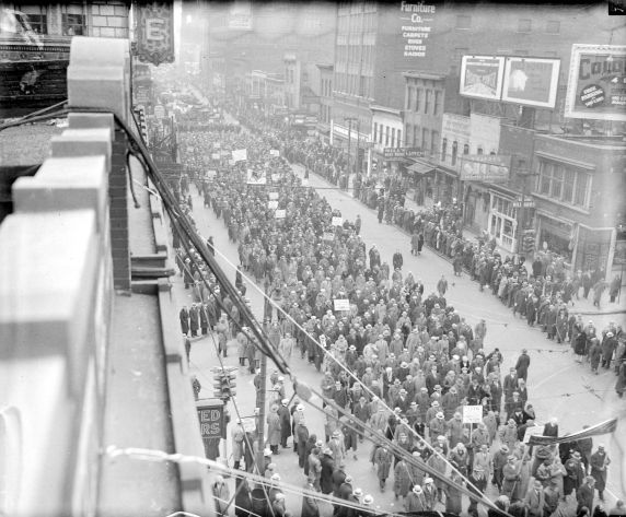 (DN_77643_2) Ford Hunger March, Funeral Procession, 1932 (DN_77643_2) Ford Hunger March, Funeral Procession, 1932
