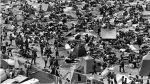 (9158) Aerial View, Goose Lake Rock Festival, Goose Lake, Michigan, 1970 (9158) Aerial View, Goose Lake Rock Festival, Goose Lake, Michigan, 1970