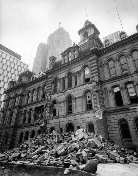 (9477) Buildings, City Hall, Demolition, Detroit, 1961 (9477) Buildings, City Hall, Demolition, Detroit, 1961
