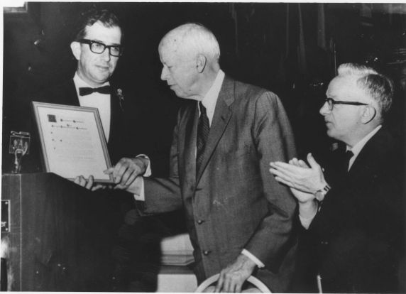 (12123) Norman Thomas Accepting an Award from Albert Shanker (12123) Norman Thomas Accepting an Award from Albert Shanker
