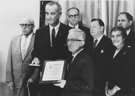 (12170) AFT President Charlie Cogen and President Lyndon B. Johnson (12170) AFT President Charlie Cogen and President Lyndon B. Johnson