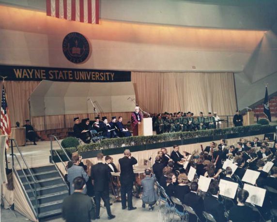 President William Keast, commencement, Detroit, Michigan President William Keast, commencement, Detroit, Michigan