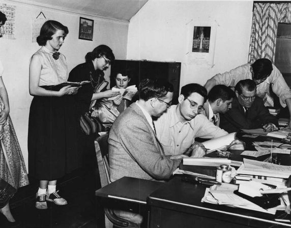 Students, crowded conditions, Detroit, Michgian Students, crowded conditions, Detroit, Michgian